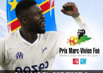 Football : Chancel Mbemba remporte le Prix Marc-Vivien Foé 2023