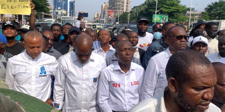 Sit-in de l&rsquo;opposition : Katumbi, Fayulu, Sesanga,  Matata et quelques militants bloqués par la police