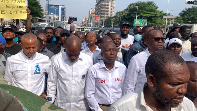 Sit-in de l&rsquo;opposition : Katumbi, Fayulu, Sesanga,  Matata et quelques militants bloqués par la police