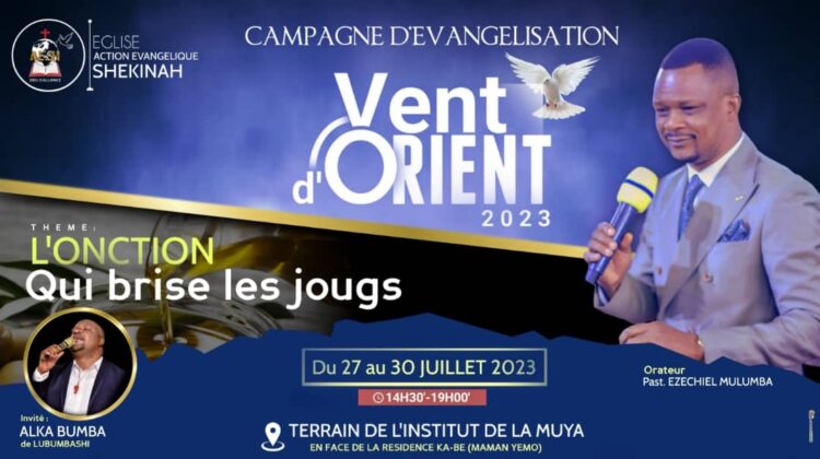 Religion: l&rsquo;eglise Action évangélique Shekinah annonce la tenue de la Campagne « Vent d&rsquo;Orient 2023 »