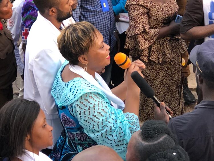 Mbujimayi: Iseult Ntumba Mwamba en visite d&rsquo;inspection des activités de sa fondation