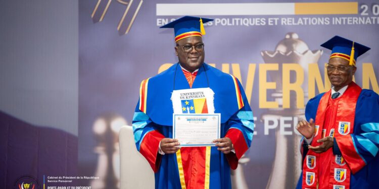 RDC : Pour ses nombreuses réalisations, l&rsquo;UNIKIN décerne à Tshisekedi le titre de Docteur Honoris Causa