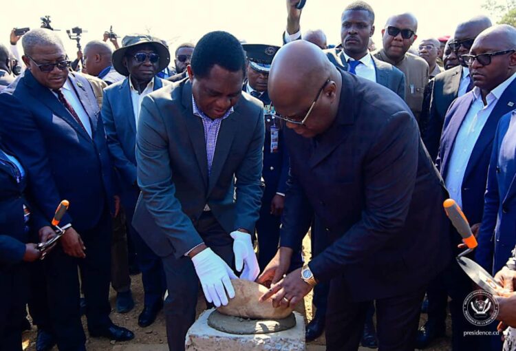 Coopération RDC-Zambie: Tshisekedi et Hichilema lancent la construction d&rsquo;un pont sur la rivière Luapula