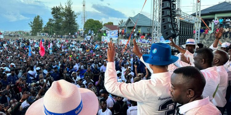 Élections 2023: À Goma, Moïse Katumbi s&rsquo;engage à rétablir la paix au Nord Kivu et en Ituri