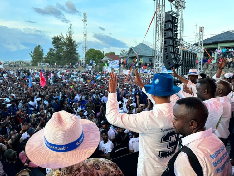 Élections 2023: À Goma, Moïse Katumbi s&rsquo;engage à rétablir la paix au Nord Kivu et en Ituri