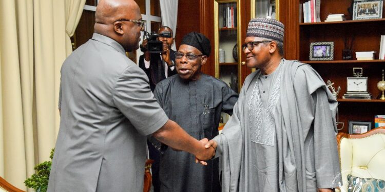 RDC-Nigéria: l&rsquo;intégration économique au centre des échanges entre Tshisekedi et Obasanjo