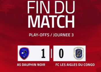 Linafoot Ligue 1 / play off : Dauphin noir déplume les Aigles du Congo