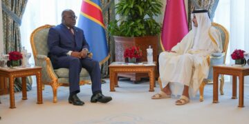 RDC : avec l&rsquo;émir du Qatar, Félix Tshisekedi échange sur les relations bilatérales entre les deux pays