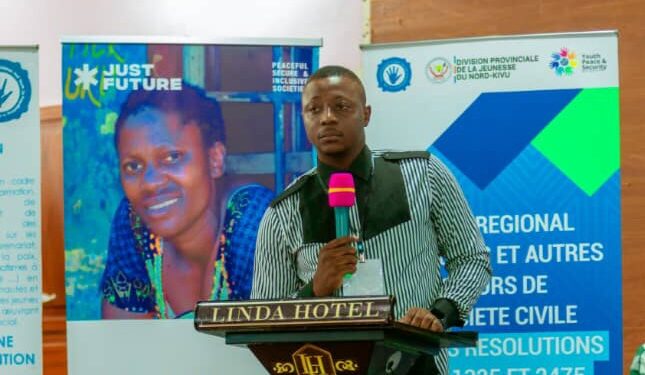 Goma : Forum régional de la jeunesse de l&rsquo;EAC, Claude Mbuyi appelle les jeunes à faire pression sur leurs gouvernements pour la fin de la guerre de l&rsquo;Est