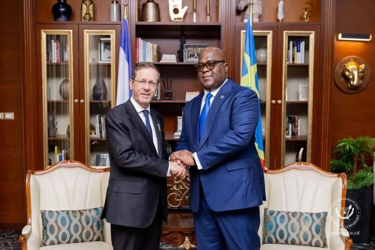 RDC–Israël : Félix Tshisekedi et Isaac Herzog s’engagent à renforcer la coopération bilatérale entre les deux pays