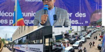 RDC : historique, Maître José Mpanda dote l’administration des PTNTIC de bus et véhicules de service