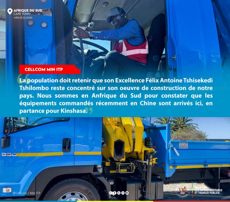 Infrastructures : depuis Port Elizabeth, John Banza Lunda accélère l’acheminement de 1 000 engins vers la RDC