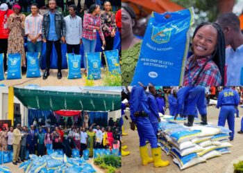 Kasaï-Oriental: les étudiants finalistes de quatre institutions reçoivent la farine du Service National, don du chef de l’État