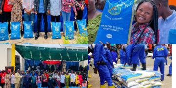 Kasaï-Oriental: les étudiants finalistes de quatre institutions reçoivent la farine du Service National, don du chef de l’État