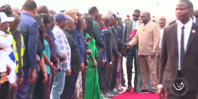 RDC : le Président Félix Tshisekedi accueilli avec faste à Mbujimayi