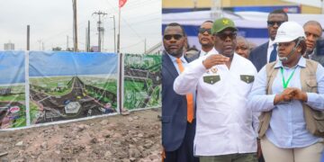 Kinshasa : le Président de la République lance les travaux du boulevard Dr Étienne Tshisekedi wa Mulumba à Bandalungwa